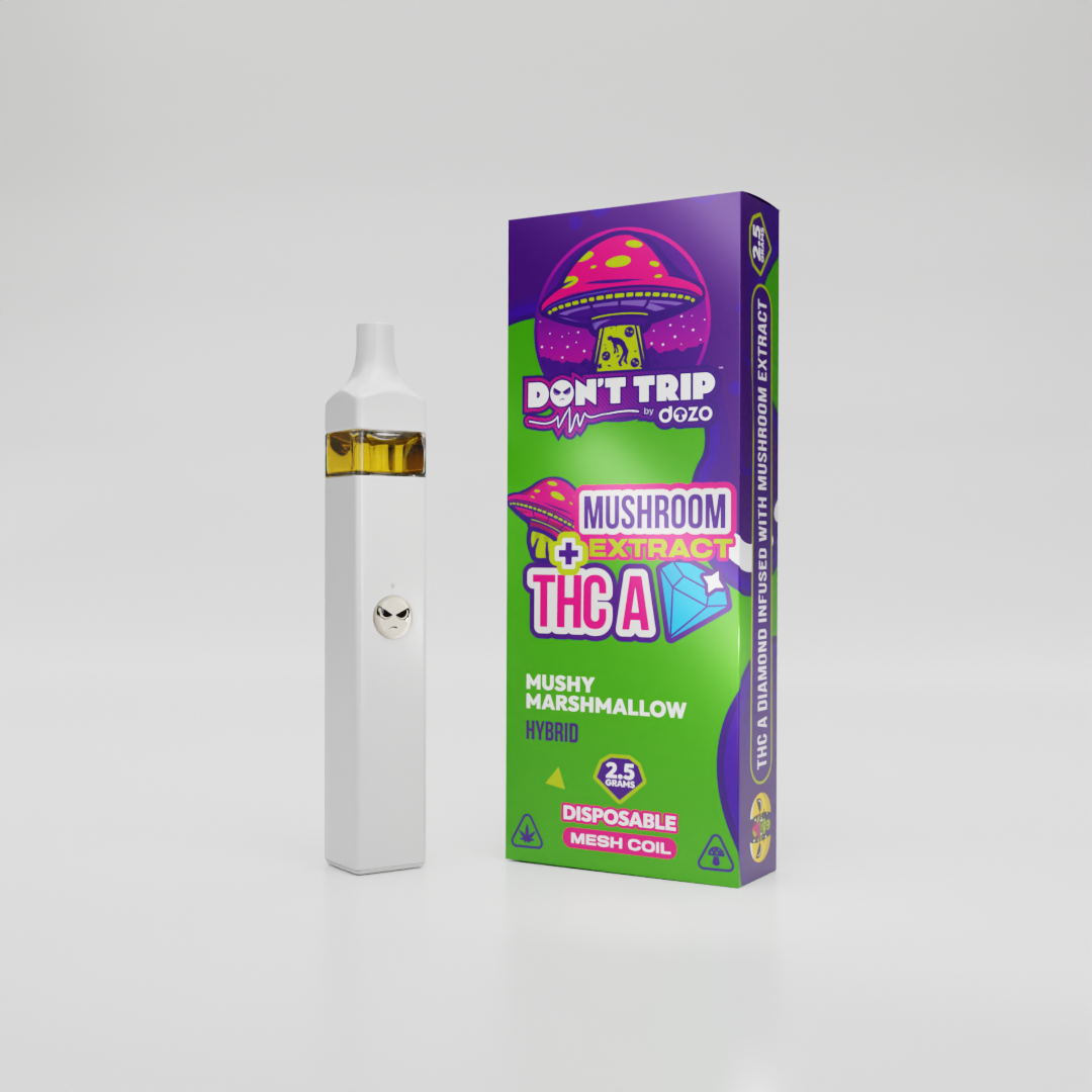 2.5g Don't Trip Mushroom Vape: Mushy Marshmallow (Hybrid)