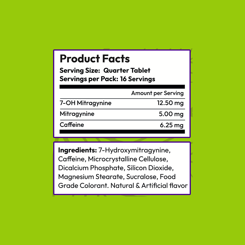 4ct 50mg Dozo PERKS 7-HYDROXYMITRAGYNINE | SOUR APPLE (PARTY BLEND)