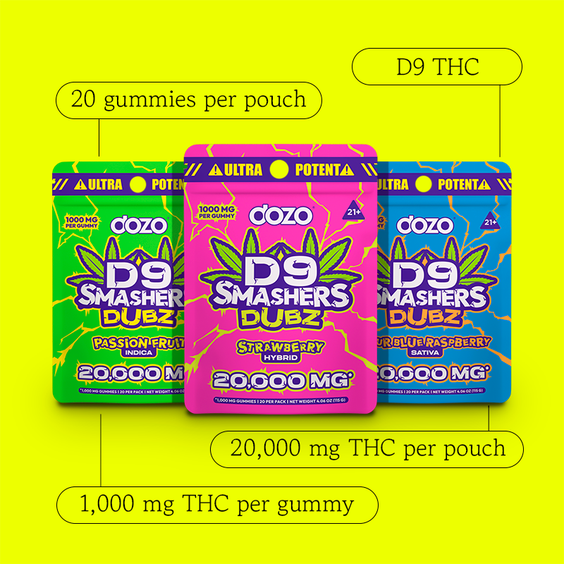20k D9 Smasher - 1000mg/gummy