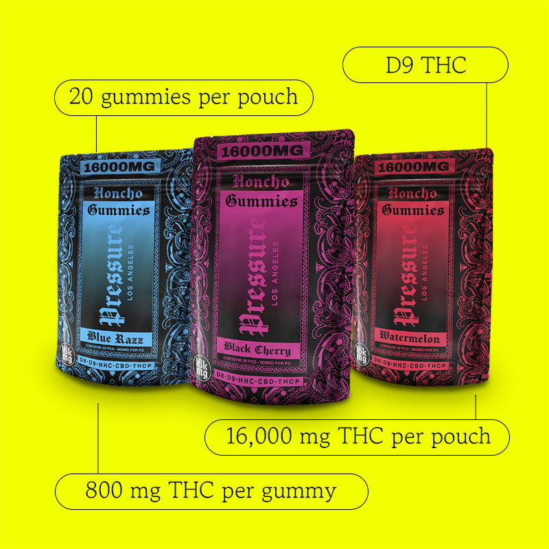 16K MG Honcho Gummies | Black Cherry