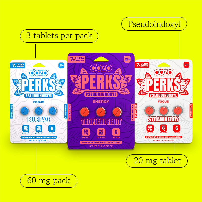 Dozo PERKS PSEUDOINDOXYL | 3ct (60 mg Per Pack)