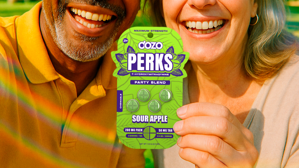 4ct 50mg Dozo PERKS 7-HYDROXYMITRAGYNINE | SOUR APPLE (PARTY BLEND)