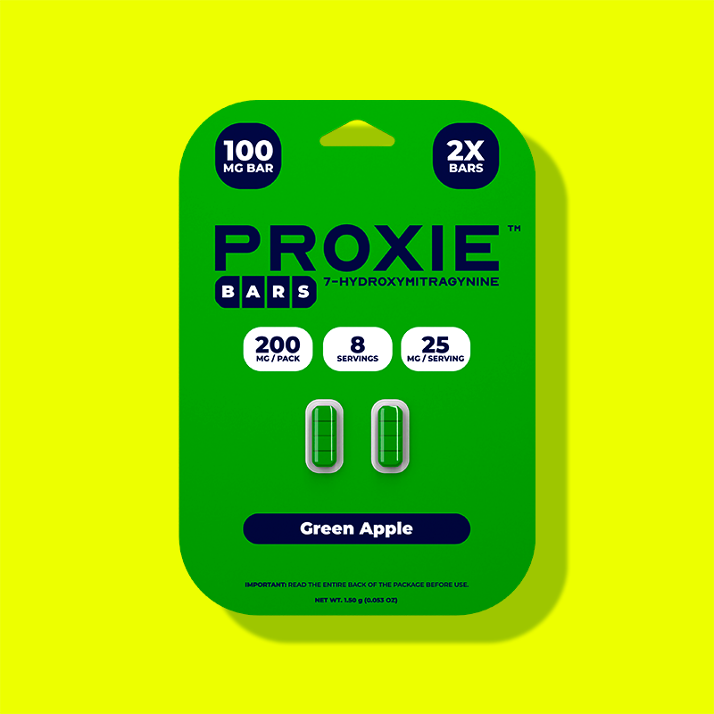 2ct 100mg Proxie BARS 7-HYDROXYMITRAGYNINE | 200 mg per PACK
