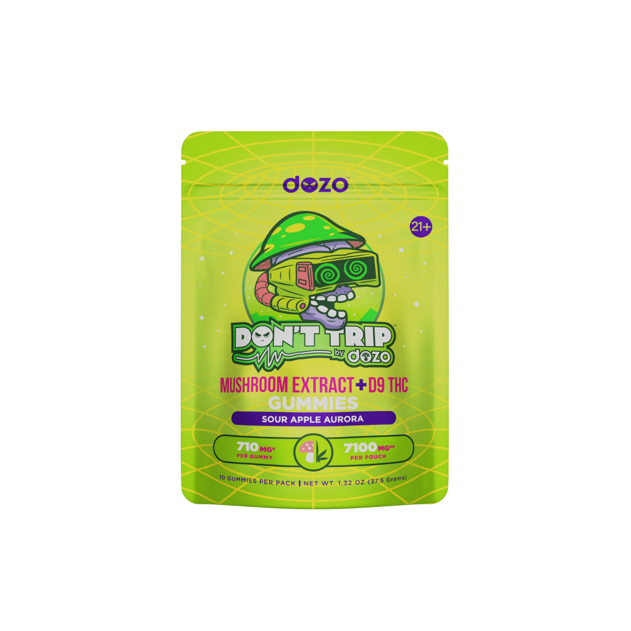 Don’t Trip Mushroom D9 Gummies | Sour Apple Aurora