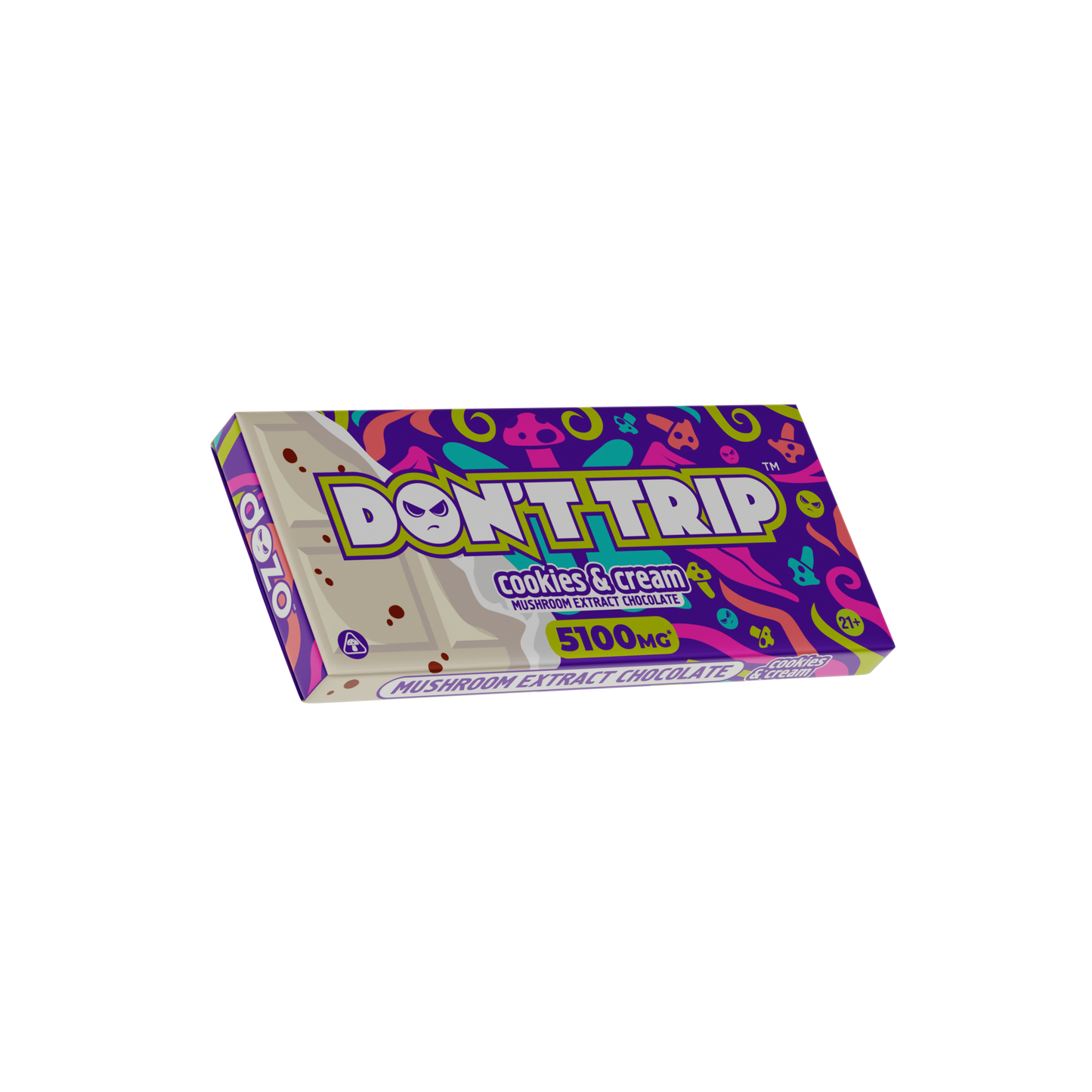 Don't Trip Mushroom Extract Chocolate 510mg | Cookies and Cream