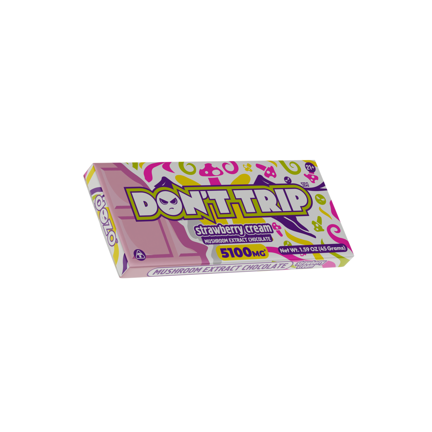 Don't Trip Mushroom Extract Chocolate 510mg | Strawberry cream