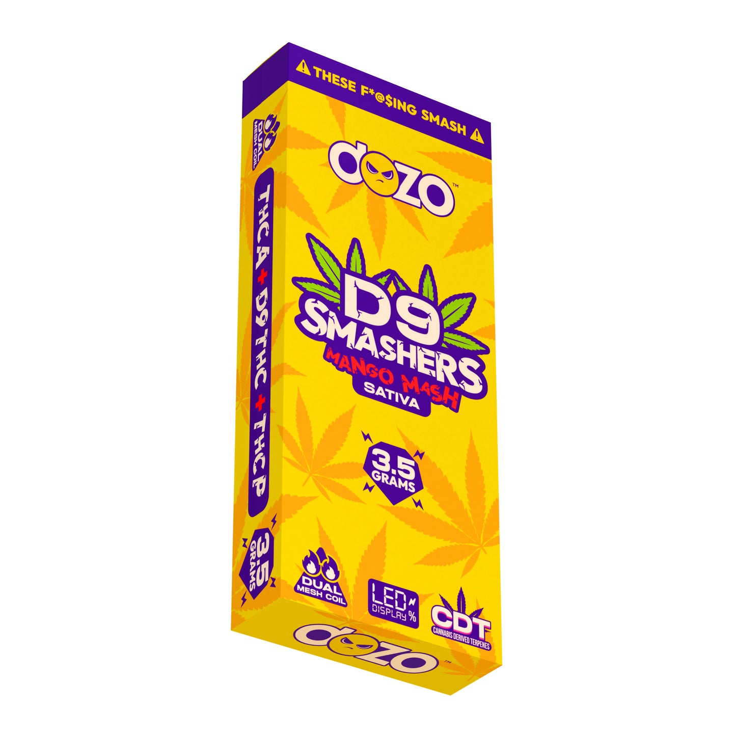 3.5g Dozo D9 Smashers THC-A Disposable: Mango Mash (Sativa)