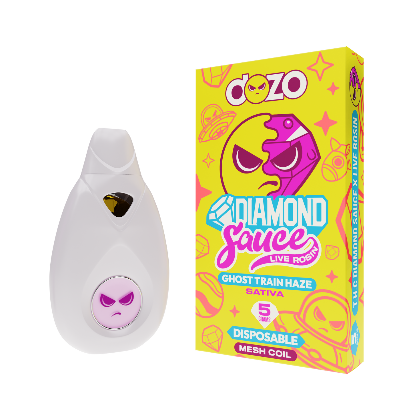 5g Diamond Sauce Disposable | Ghost Train Haze (Sativa)