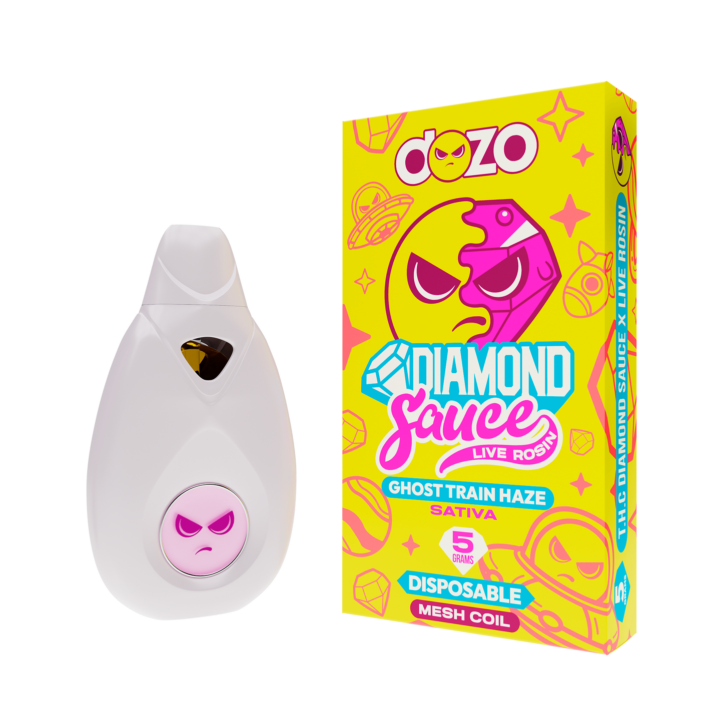 5g Diamond Sauce Disposable | Ghost Train Haze (Sativa)
