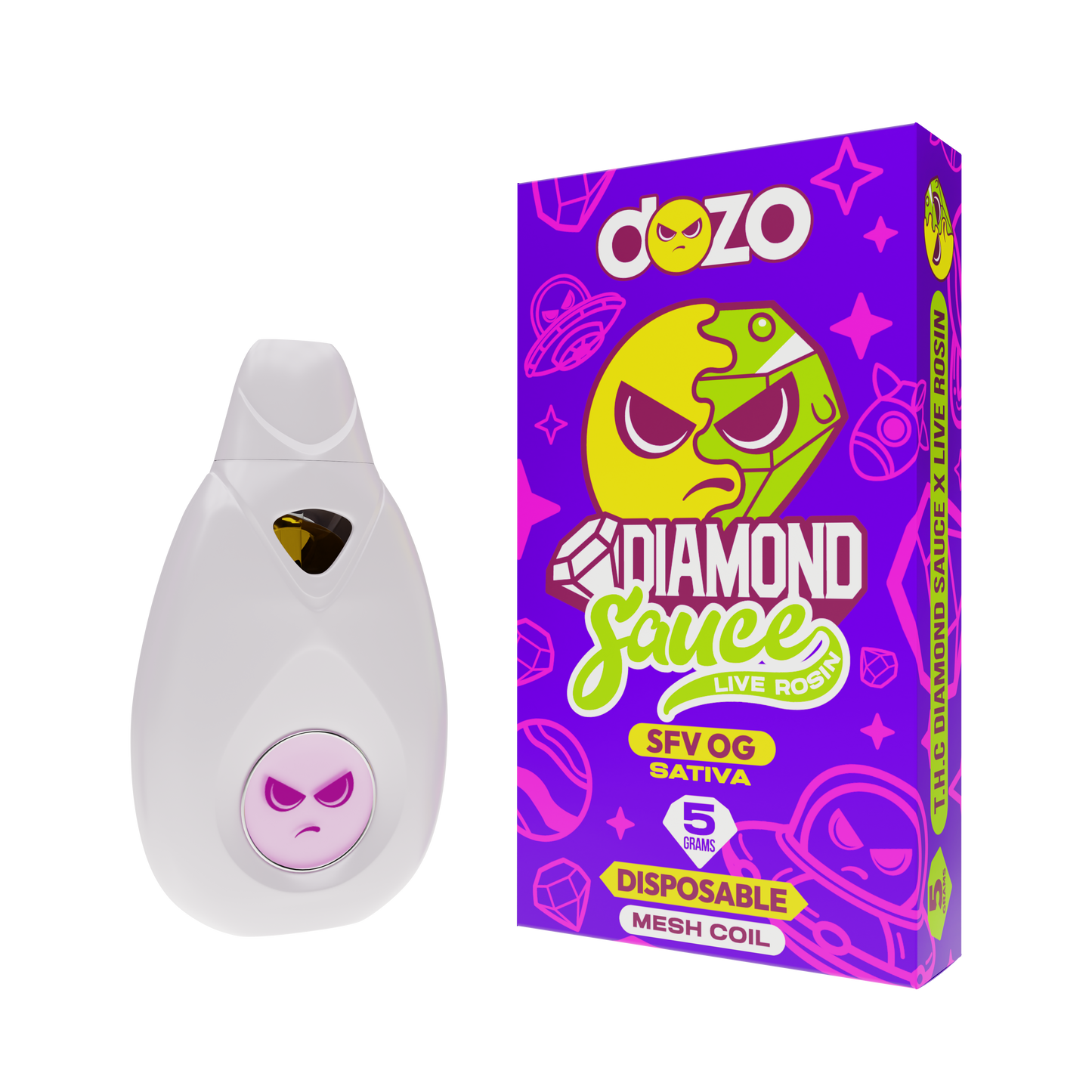 5g Diamond Sauce Disposable | SFV OG (Sativa)