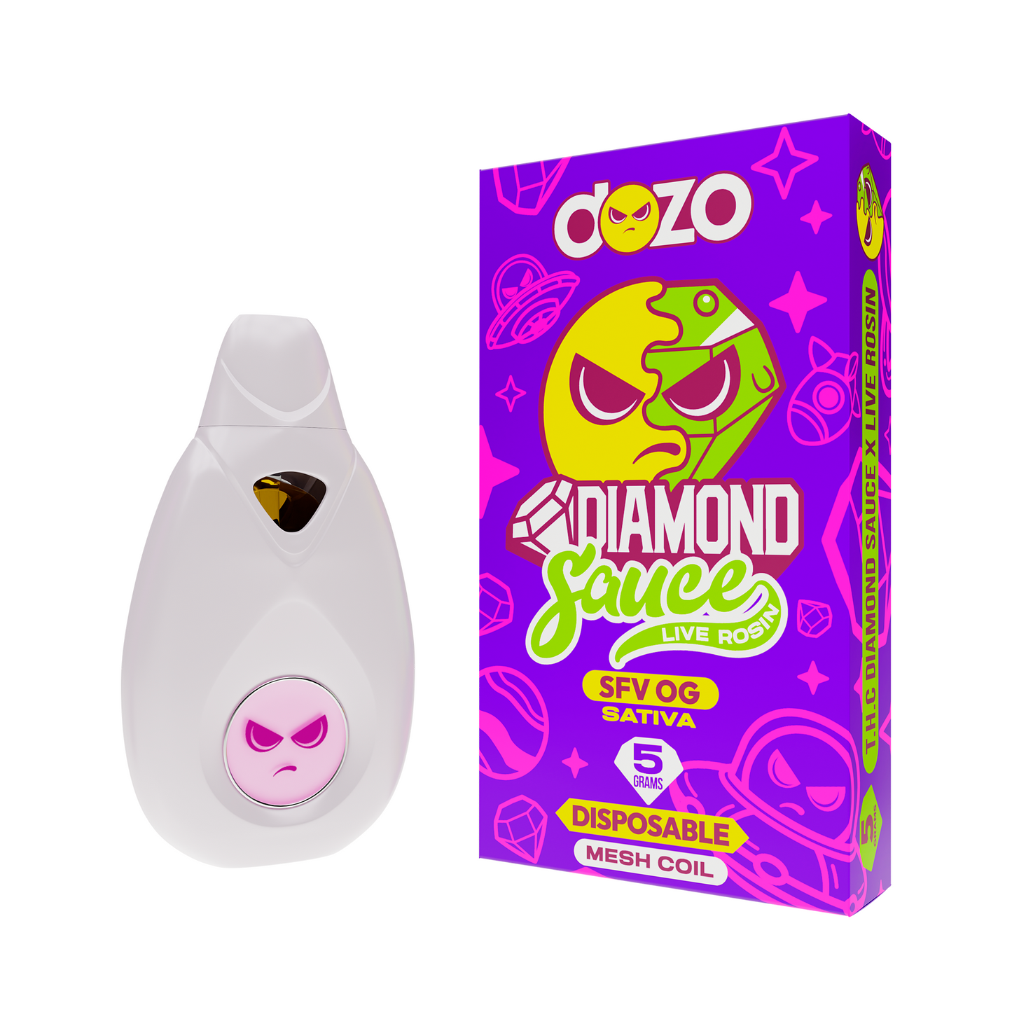 5g Diamond Sauce Disposable | SFV OG (Sativa)