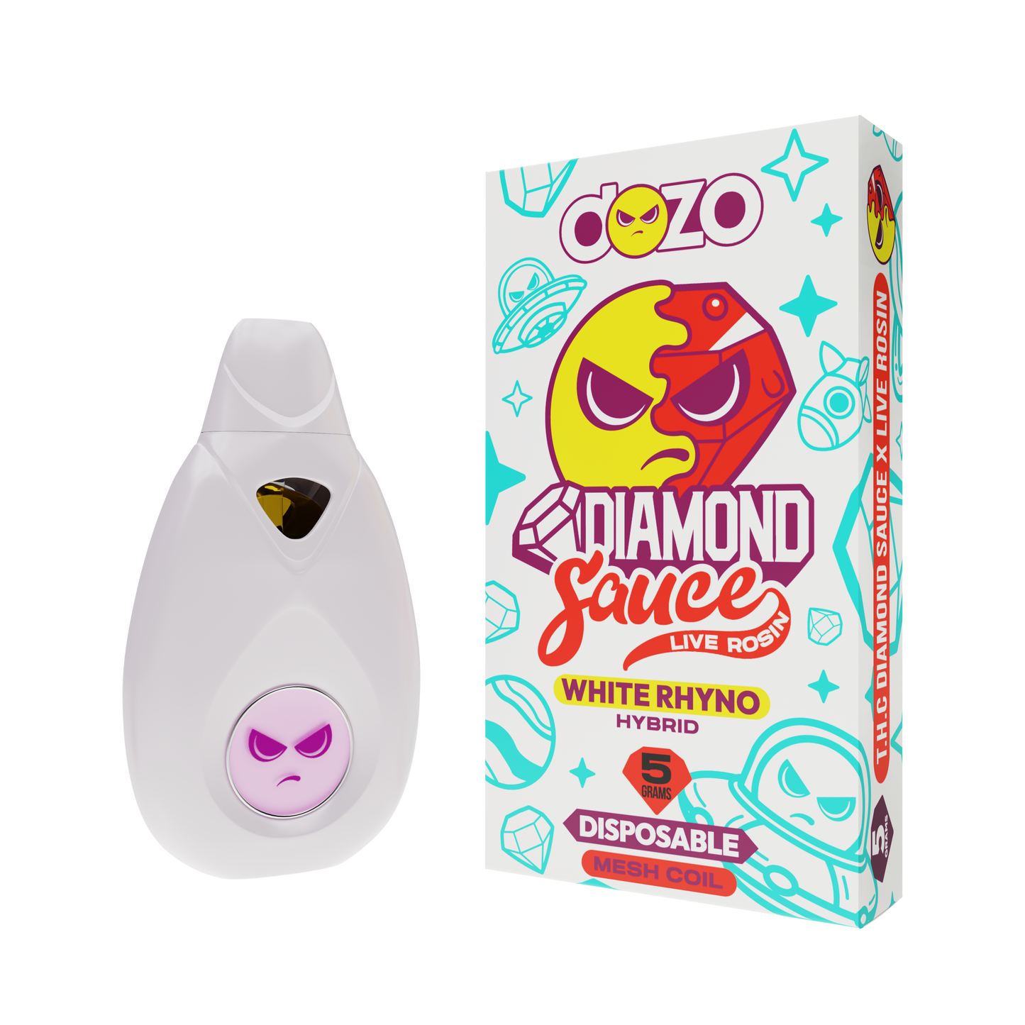 5g Diamond Sauce Disposable | White Rhyno (Hybrid)