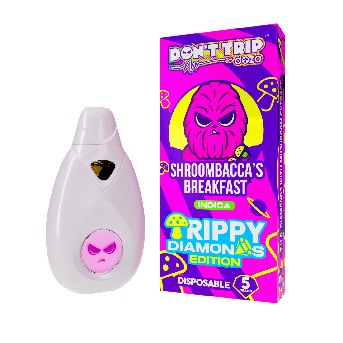 5g Trippy Diamonds Mushroom Vape | Shroombacca (Indica)
