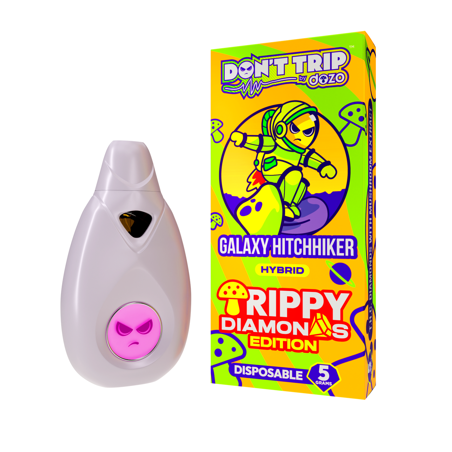 5g Trippy Diamonds Mushroom Vape | Galaxy Hitchhiker (Hybrid)