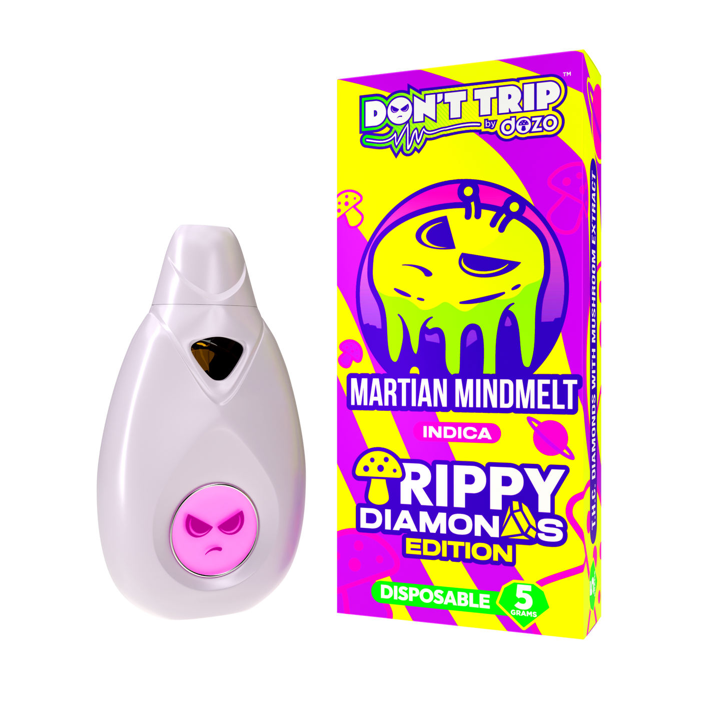 5g Trippy Diamonds Mushroom Vape | Martian Mindmelt (Indica)