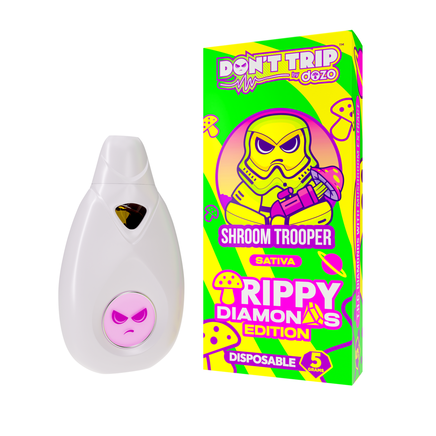 5g Trippy Diamonds Mushroom Vape | ShroomTrooper (Sativa)