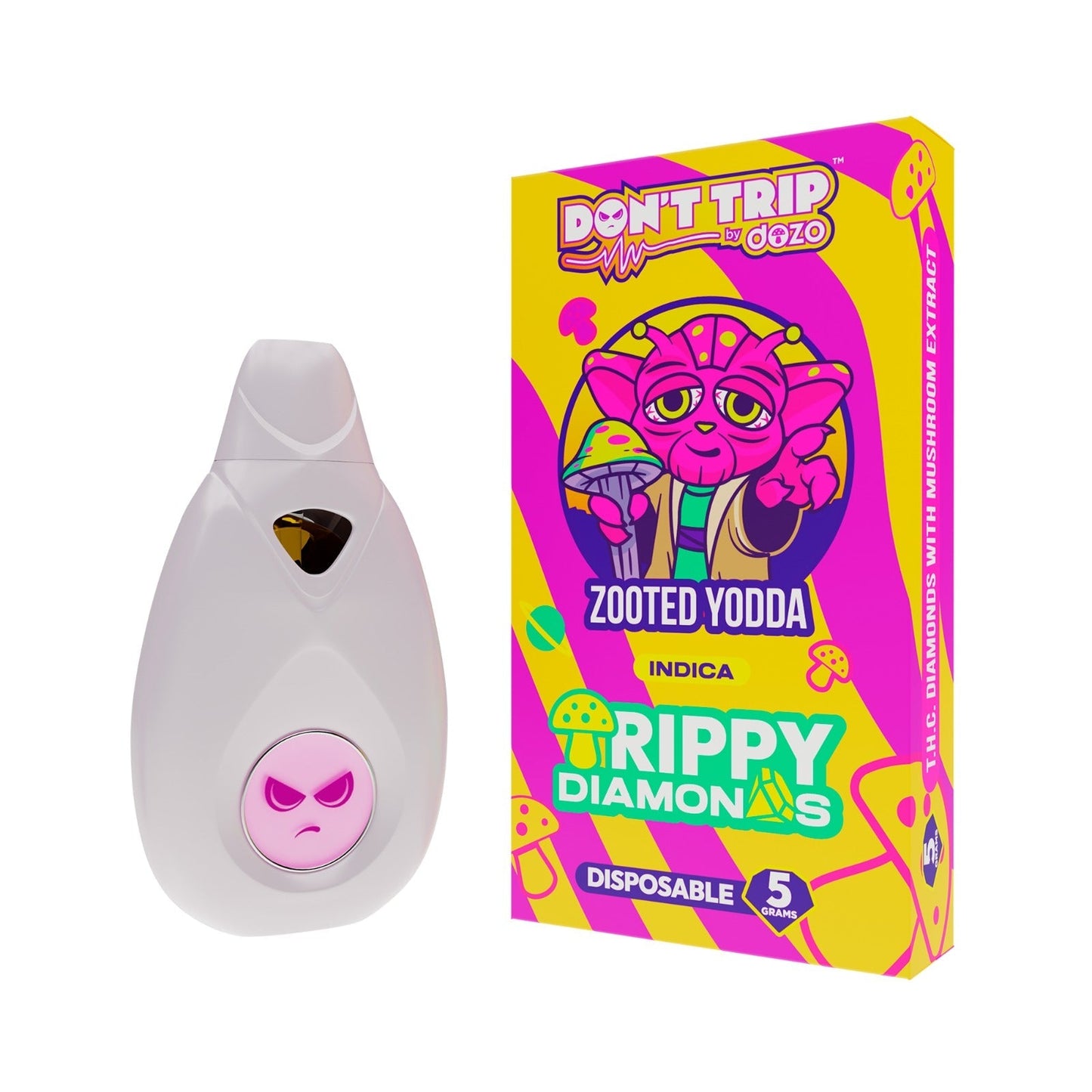 5g Trippy Diamonds Mushroom Vape: Zooted Yooda (INDICA)