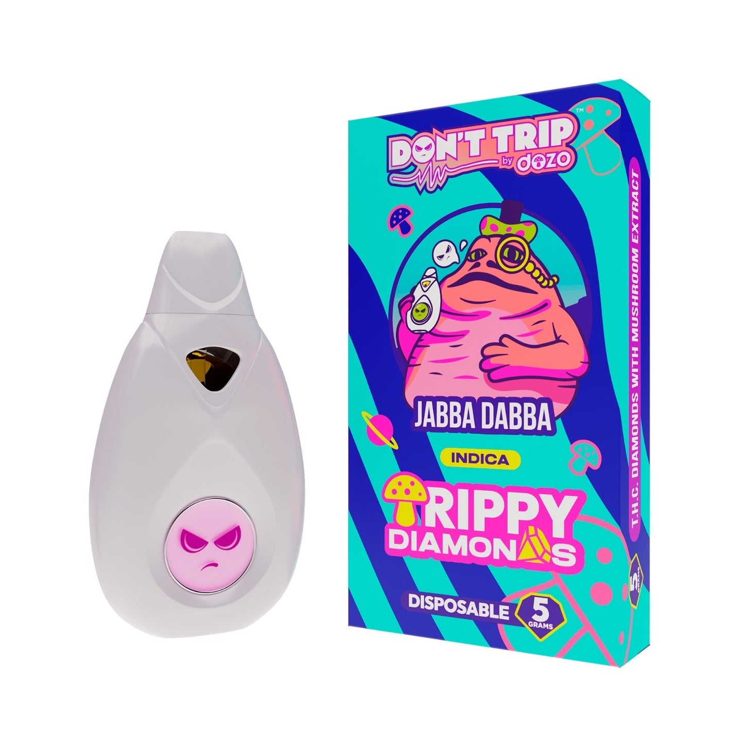 5g Trippy Diamonds Mushroom Vape: Jabba Dabba (INDICA)