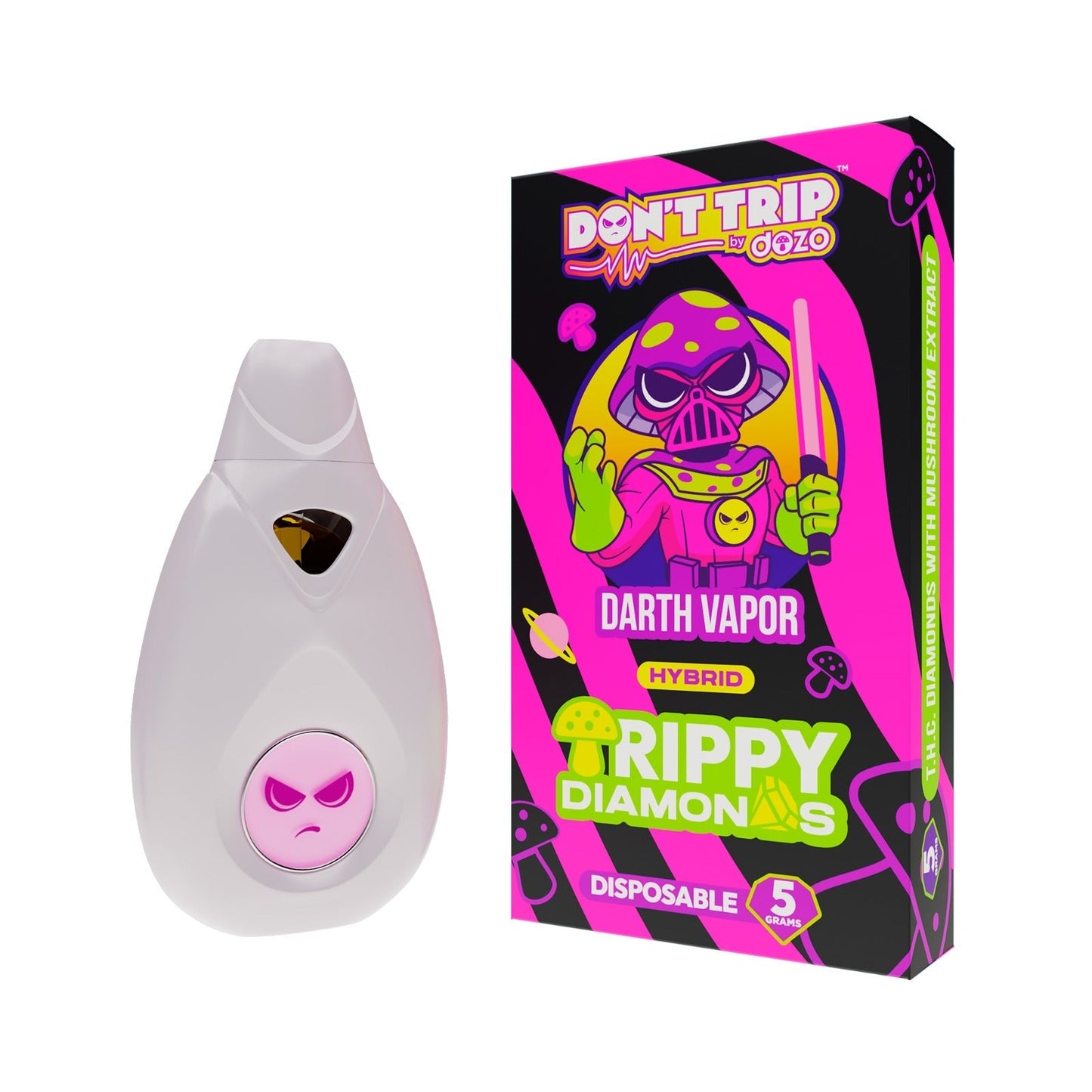 5g Trippy Diamonds Mushroom Vape: Darth Vapor (Hybrid)