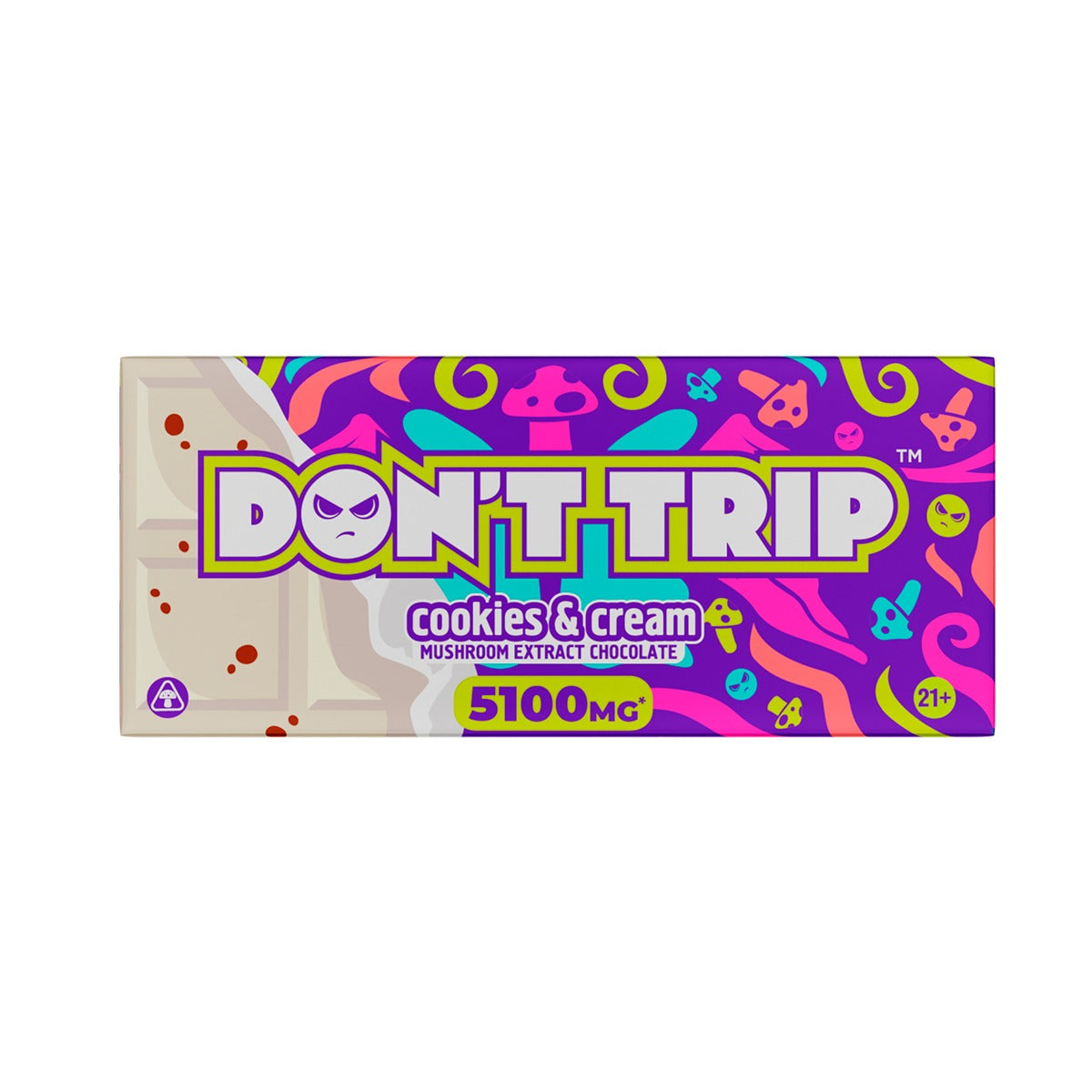 Don't Trip Mushroom Extract Chocolate 510mg | Cookies and Cream