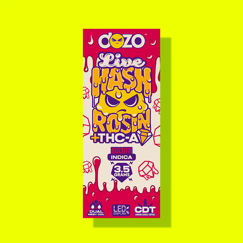 3.5g Dozo Live Hash Rosin THC-A Vape