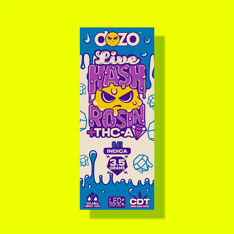 3.5g Dozo Live Hash Rosin THC-A Vape