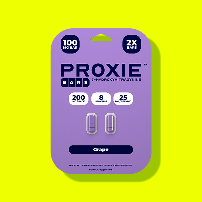 2ct 100mg Proxie BARS 7-HYDROXYMITRAGYNINE | 200 mg per PACK