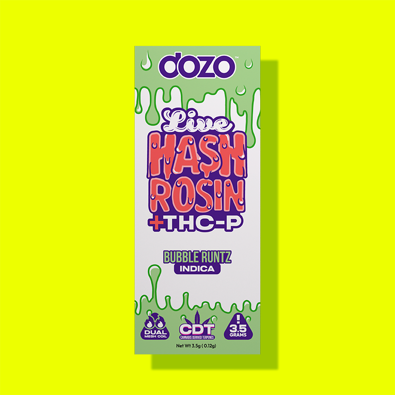 3.5g Dozo Live Hash Rosin THC-P Vape