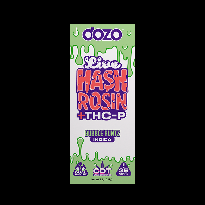 3.5g Dozo Live Hash Rosin THC-P Vape