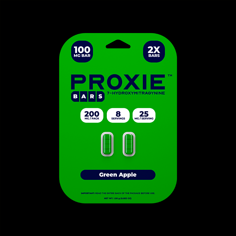 2ct 100mg Proxie BARS 7-HYDROXYMITRAGYNINE | 200 mg per PACK