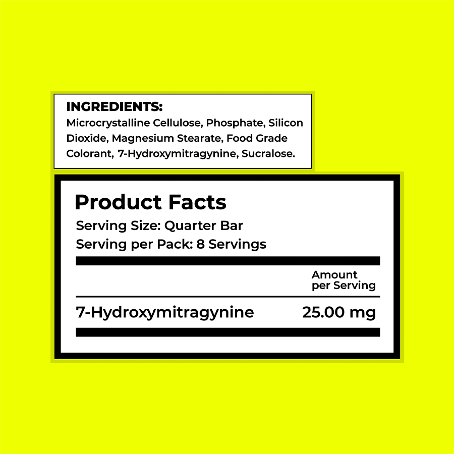 2ct 100mg Proxie BARS 7-HYDROXYMITRAGYNINE | 200 mg per PACK