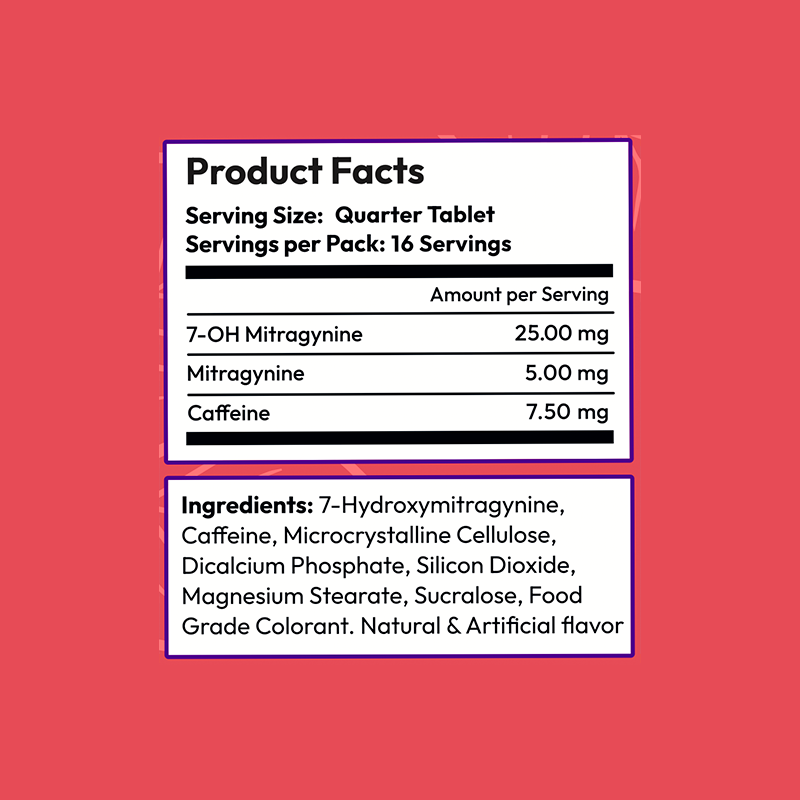 4ct 100mg Dozo PERKS 7-HYDROXYMITRAGYNINE | 400 mg per PACK