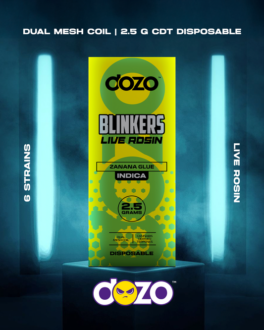 2.5g Dozo Blinkers Live Rosin Disposable Vape