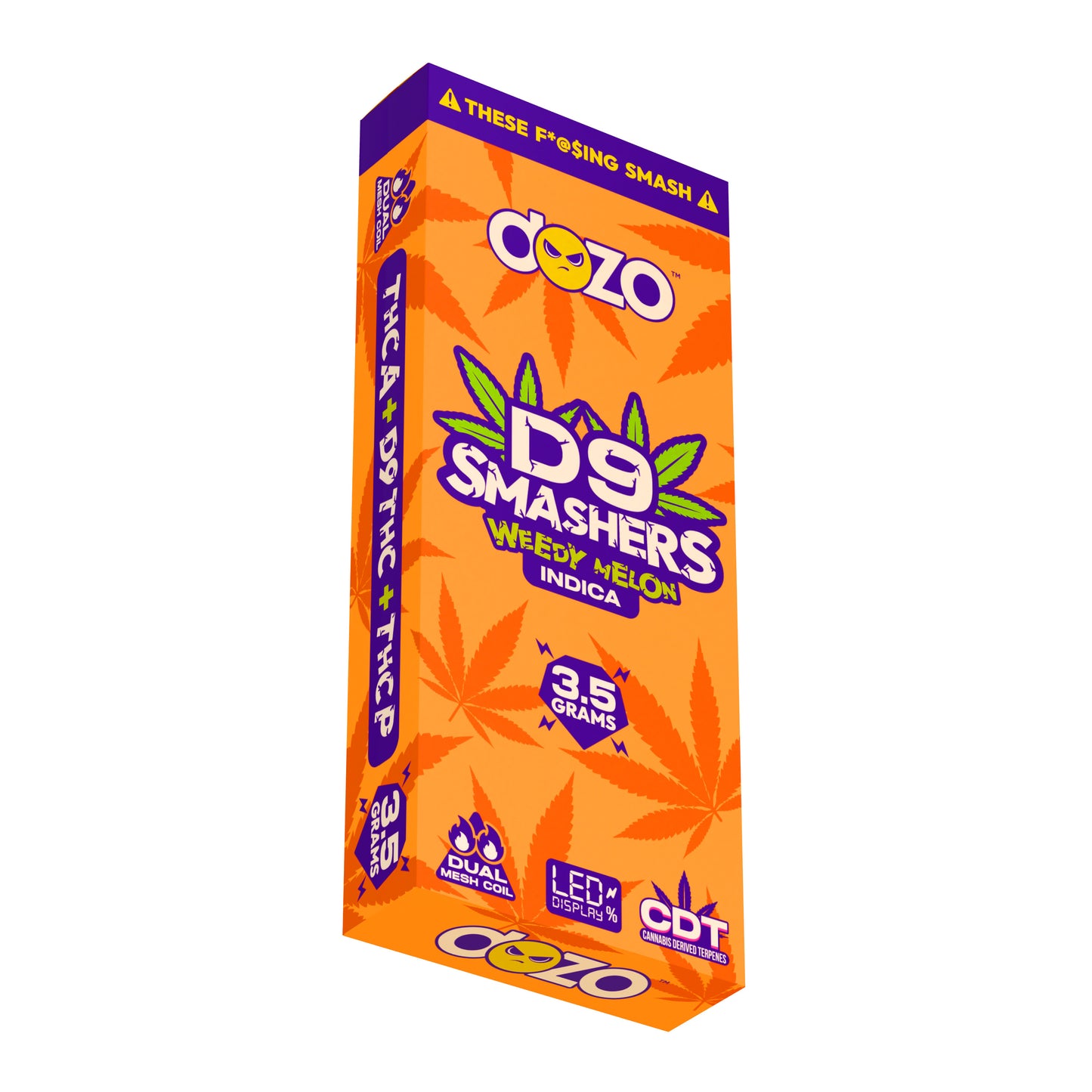 3.5g Dozo D9 Smashers THC-A Disposable: Weedy Melon (Indica)