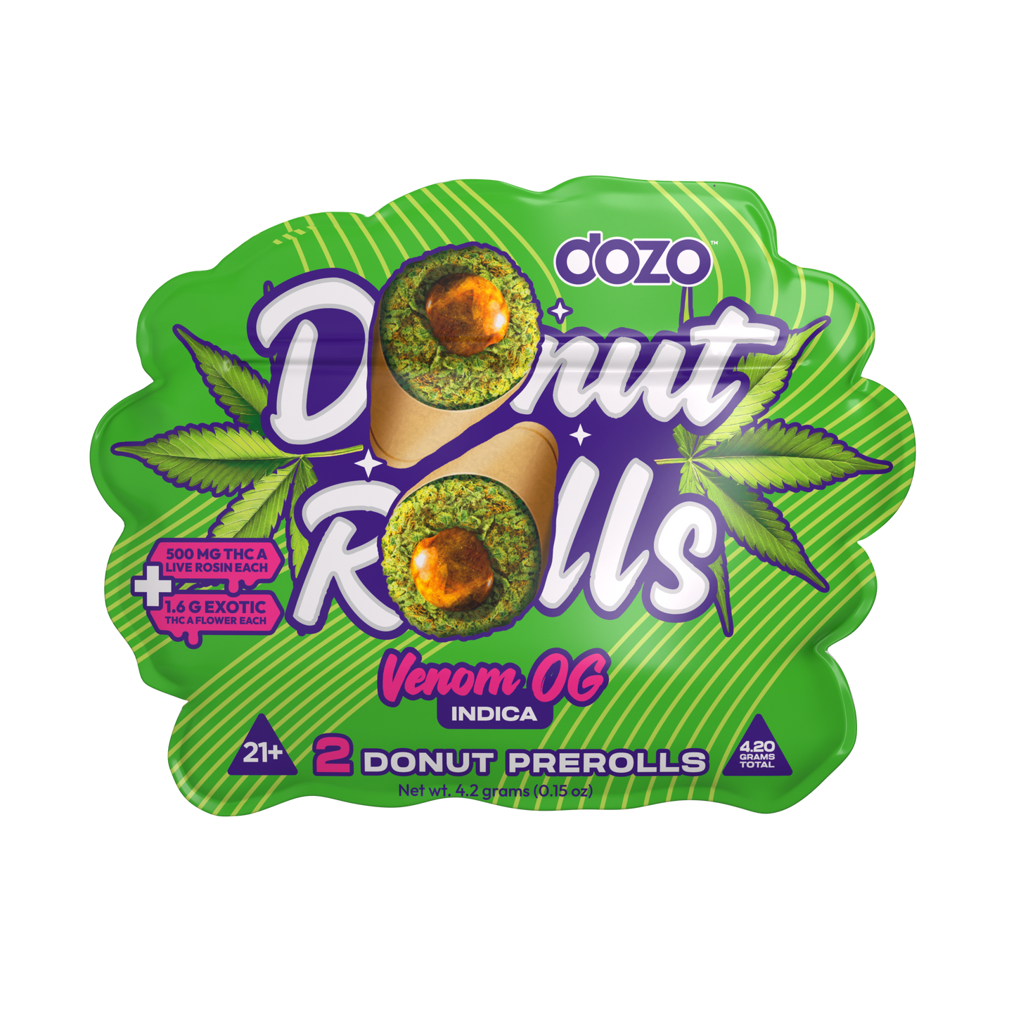 Dozo Donut Prerolls 4.20 g | Venom OG (Indica)