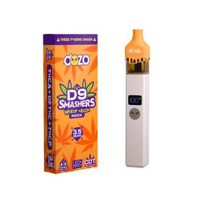 3.5g Dozo D9 Smashers THC-A Disposable: Weedy Melon (Indica)