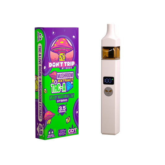 3.5g Dozo Don't Trip Mushroom Vape: Mushy Marshmallow (Hybrid)