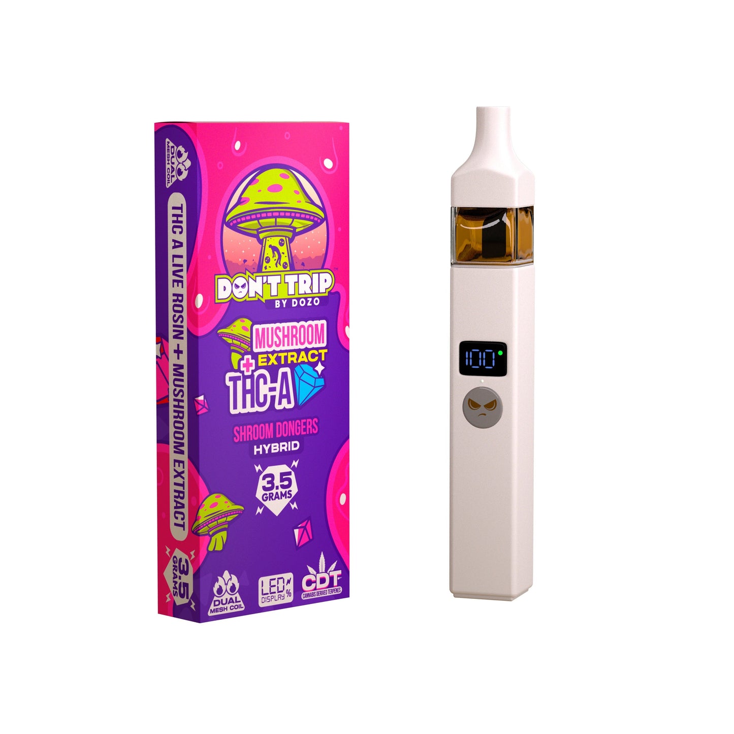 3.5g Dozo Don't Trip Mushroom Vape: Shroom Dongers (Hybrid)