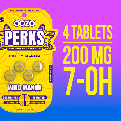 4ct 50mg Dozo PERKS 7-HYDROXYMITRAGYNINE | GRAPE (EUPHORIA BLEND)