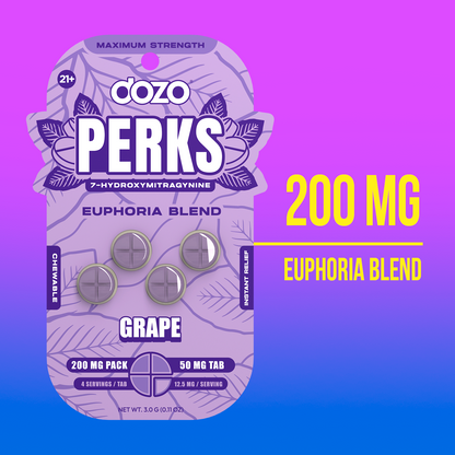 4ct 50mg Dozo PERKS 7-HYDROXYMITRAGYNINE | CHILL BERRY (MELLOW BLEND)