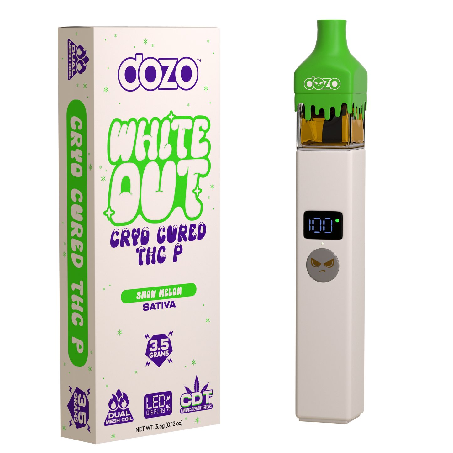 3.5g Dozo White-Out Disposable: Blizzart Blast (Sativa)