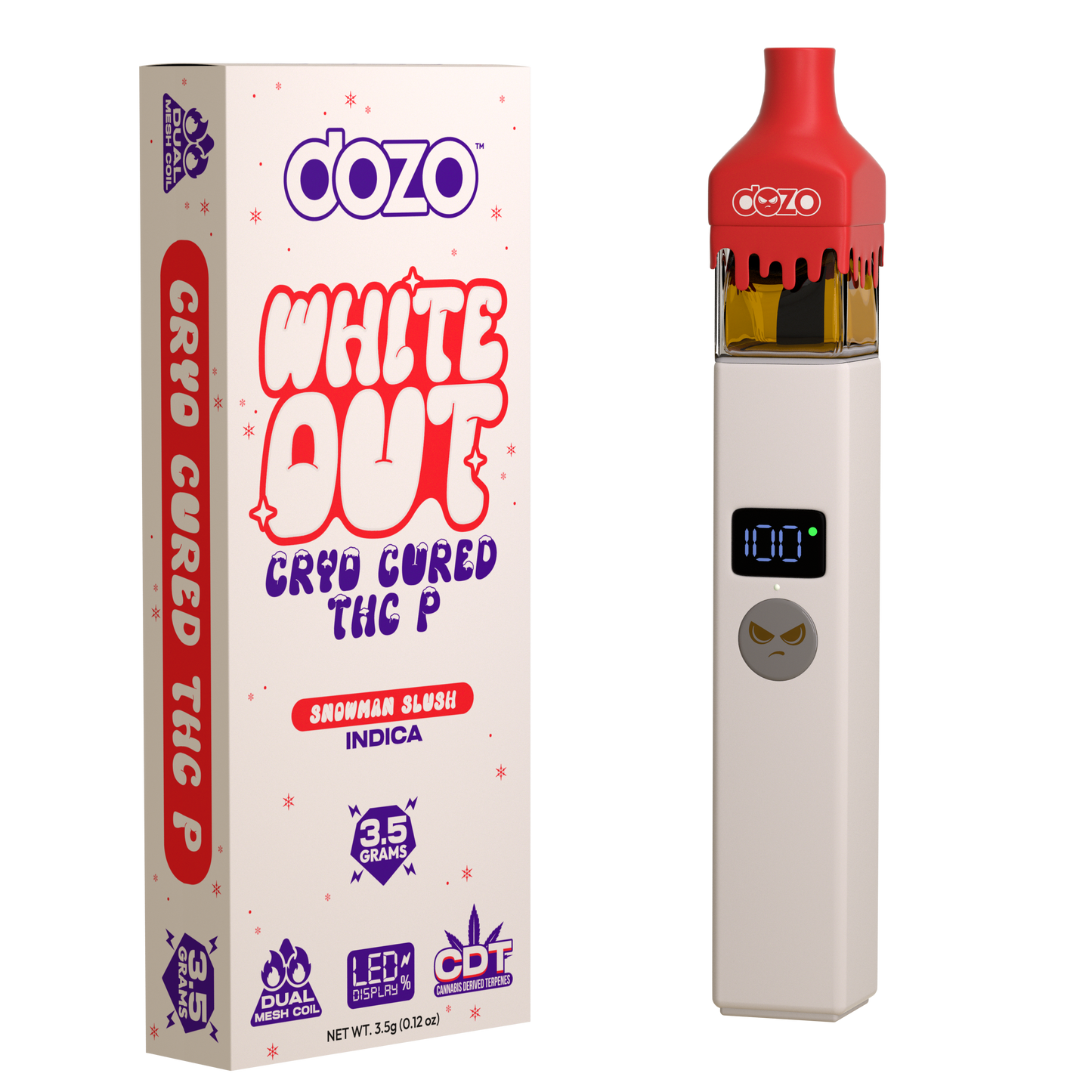 3.5g Dozo White-Out Disposable: Blizzart Blast (Sativa)