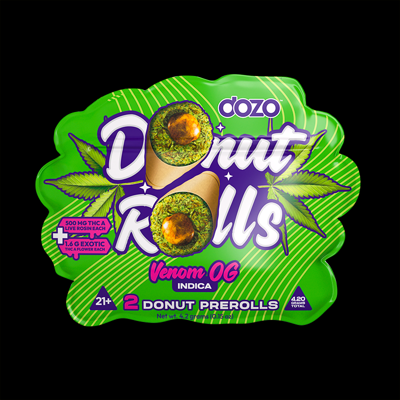 Dozo Donut Prerolls 4.20 g | Venom OG (Indica)