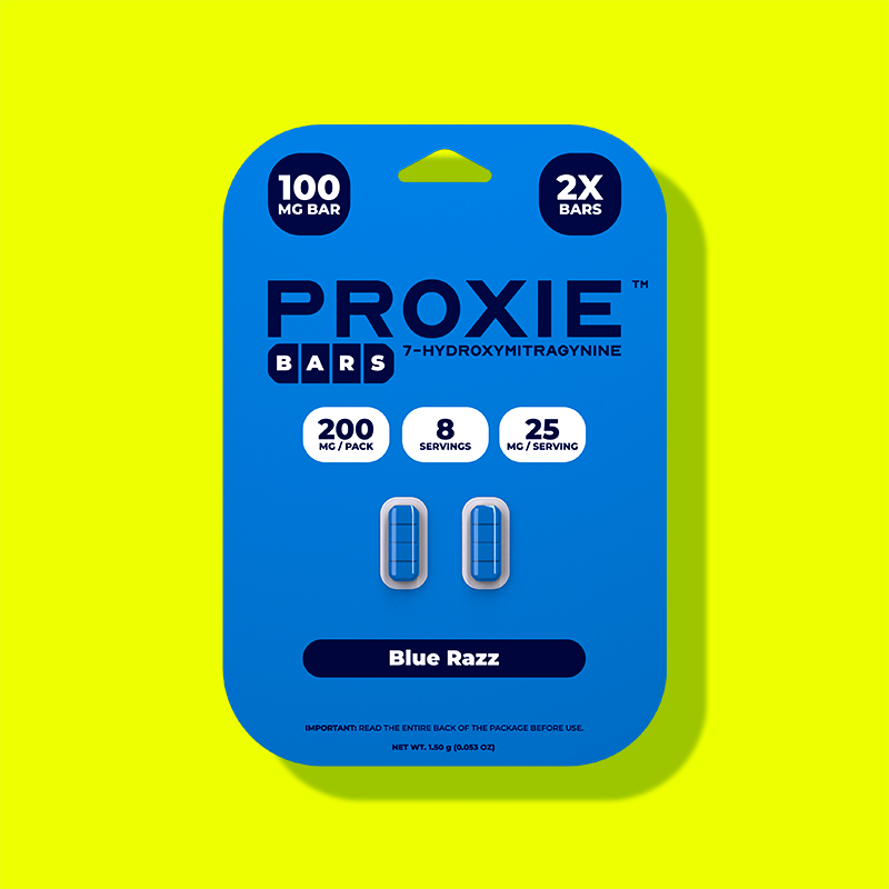 2ct 100mg Proxie BARS 7-HYDROXYMITRAGYNINE | 200 mg per PACK