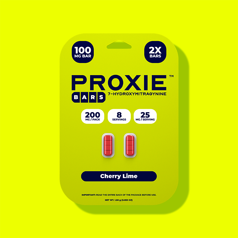 2ct 100mg Proxie BARS 7-HYDROXYMITRAGYNINE | 200 mg per PACK