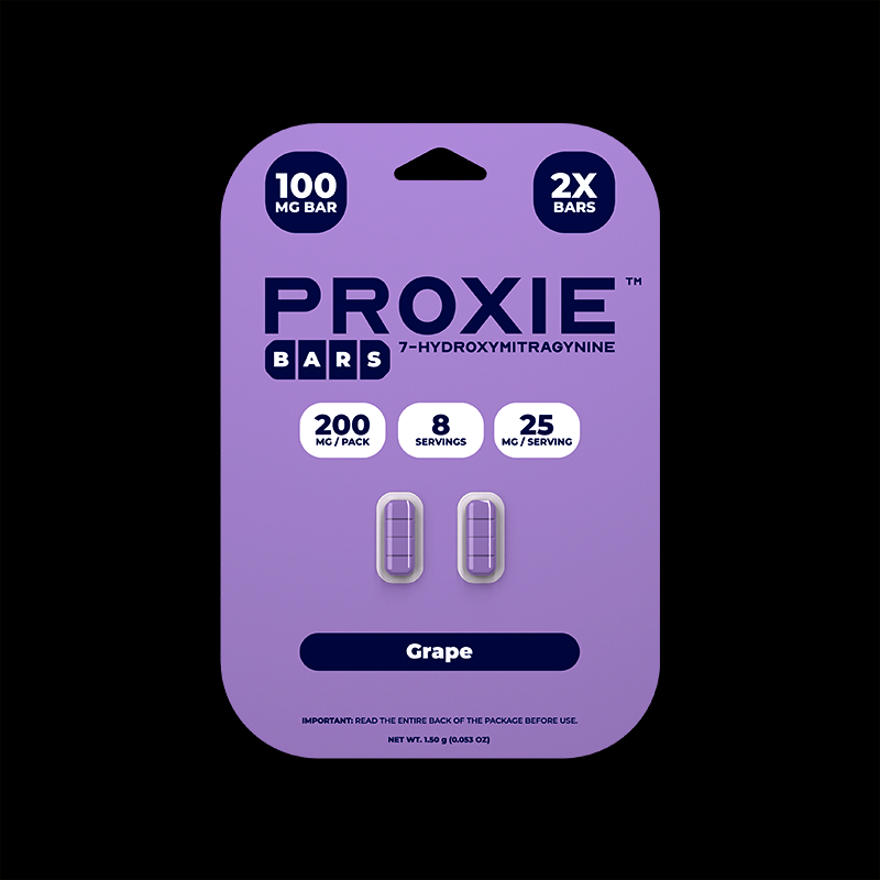2ct 100mg Proxie BARS 7-HYDROXYMITRAGYNINE | 200 mg per PACK