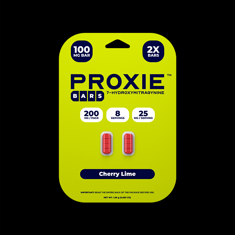 2ct 100mg Proxie BARS 7-HYDROXYMITRAGYNINE | 200 mg per PACK